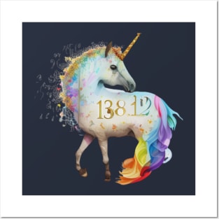 Cutie Pi day Unicorn rainbow kawaii kindergarten Posters and Art